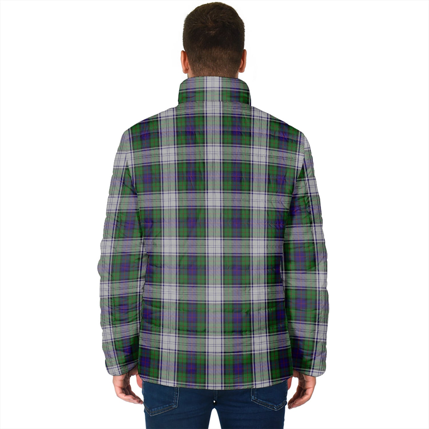 Murray of Atholl Dress Tartan Padded Jacket with Family Crest - Tartan Vibes Clothing