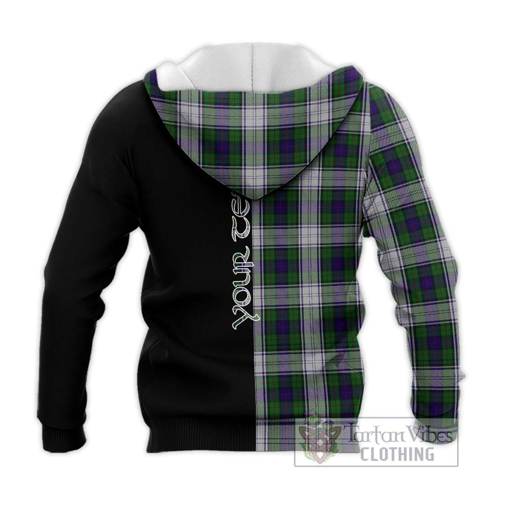 Murray of Atholl Dress Tartan Knitted Hoodie with Family Crest and Half Of Me Style - Tartanvibesclothing Shop