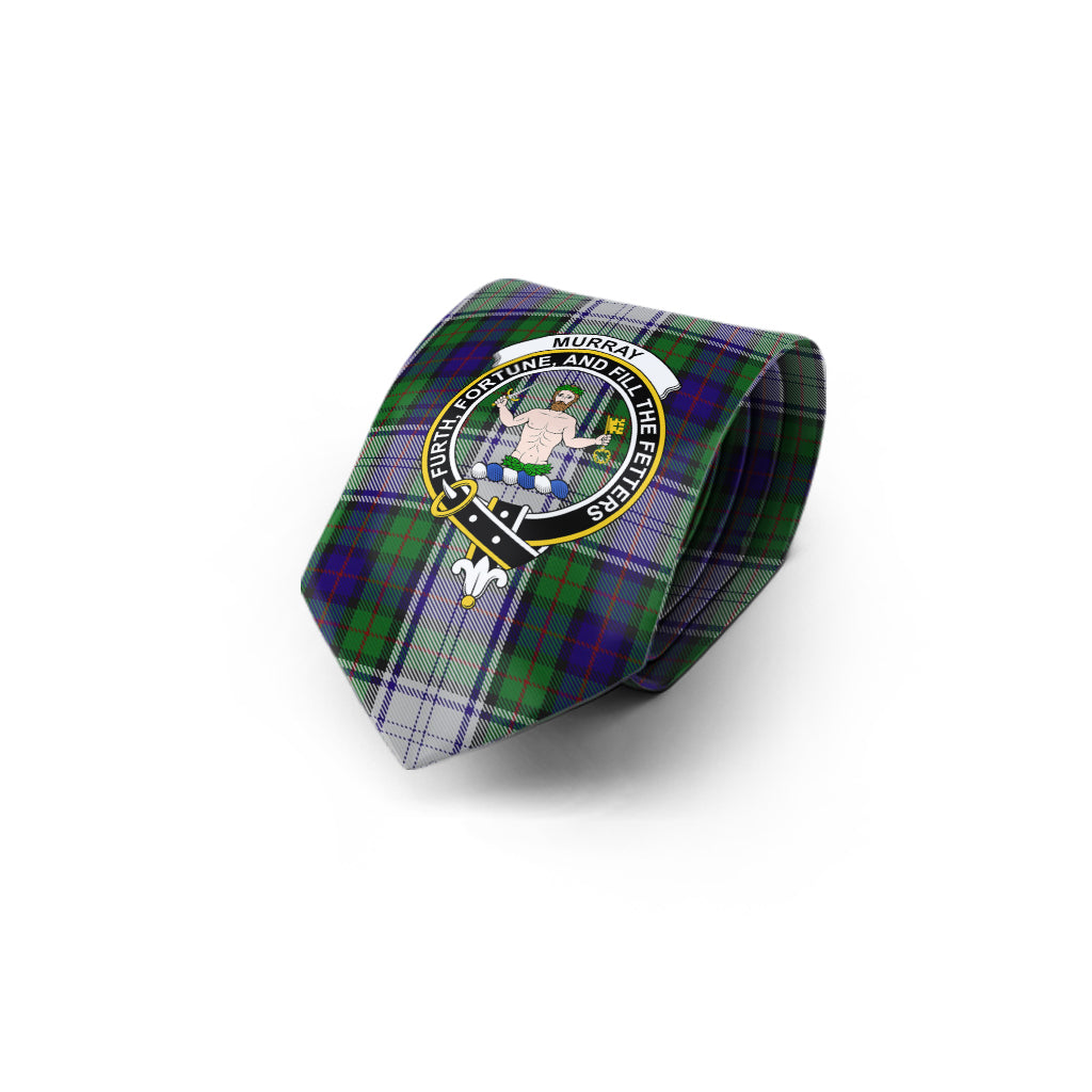 Murray of Atholl Dress Tartan Classic Necktie with Family Crest - Tartan Vibes Clothing