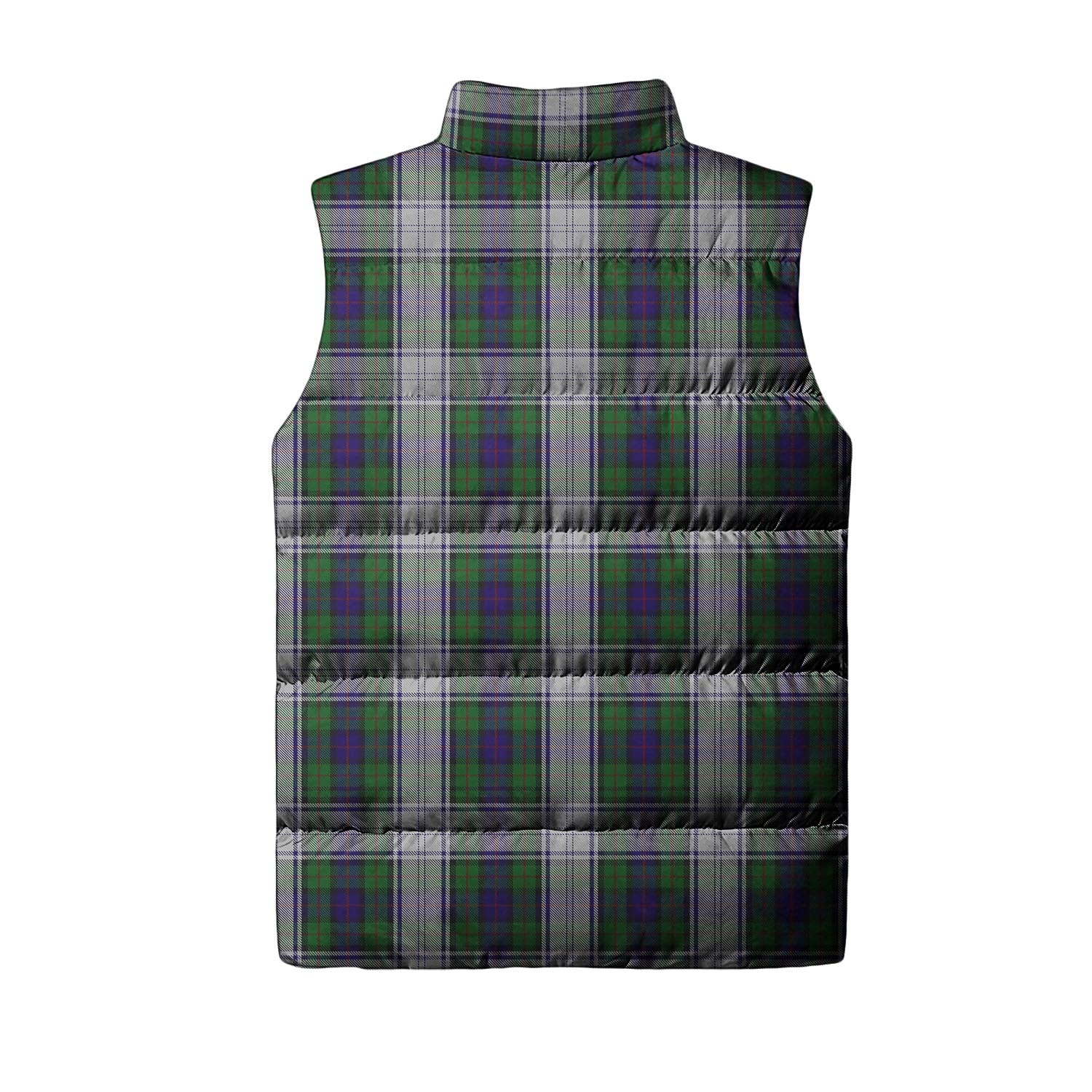 Murray of Atholl Dress Tartan Sleeveless Puffer Jacket with Family Crest - Tartanvibesclothing