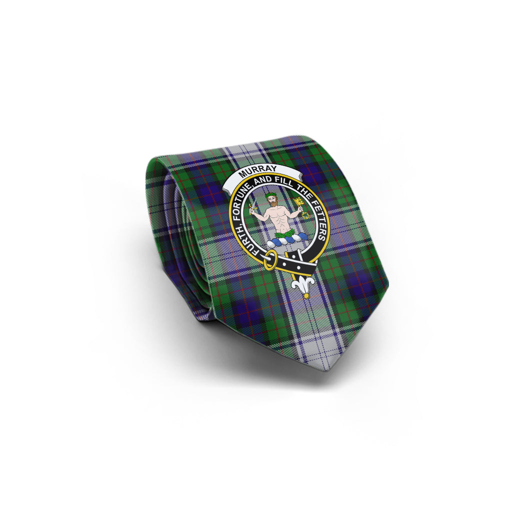 Murray of Atholl Dress Tartan Classic Necktie with Family Crest - Tartan Vibes Clothing