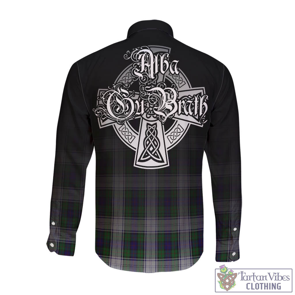 Tartan Vibes Clothing Murray of Atholl Dress Tartan Long Sleeve Button Up Featuring Alba Gu Brath Family Crest Celtic Inspired