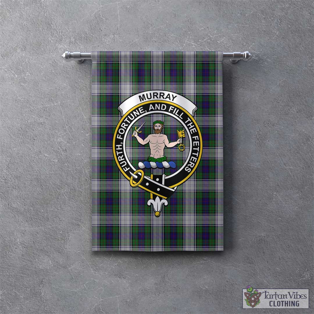 Tartan Vibes Clothing Murray of Atholl Dress Tartan Gonfalon, Tartan Banner with Family Crest