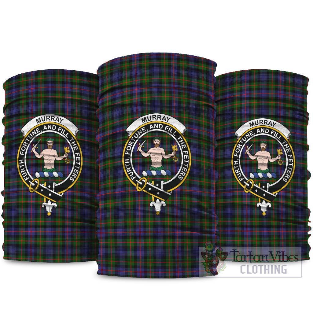 Murray of Atholl Modern Tartan Neck Gaiters, Tartan Bandanas, Tartan Head Band with Family Crest