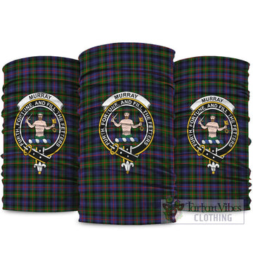 Murray of Atholl Modern Tartan Neck Gaiters, Tartan Bandanas, Tartan Head Band with Family Crest