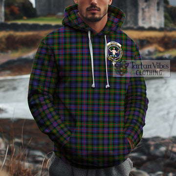 Murray of Atholl Modern Tartan Cotton Hoodie with Family Crest