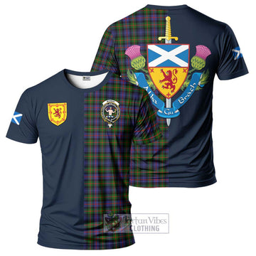 Murray of Atholl Modern Tartan T-Shirt Alba with Scottish Lion Royal Arm Half Style