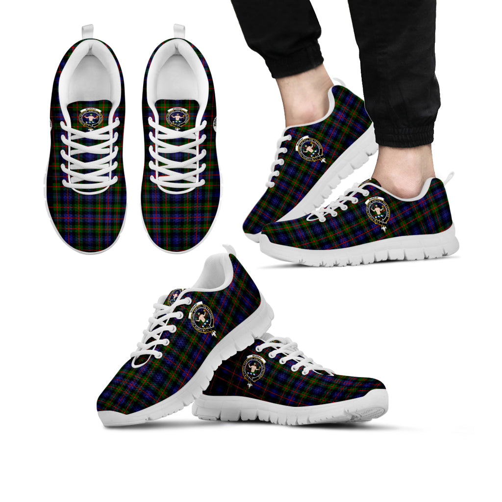 Murray of Atholl Modern Tartan Sneakers with Family Crest Kid's Sneakers - Tartan Vibes Clothing