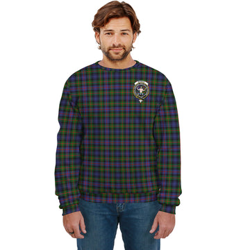 Murray of Atholl Modern Tartan Sweatshirt with Family Crest