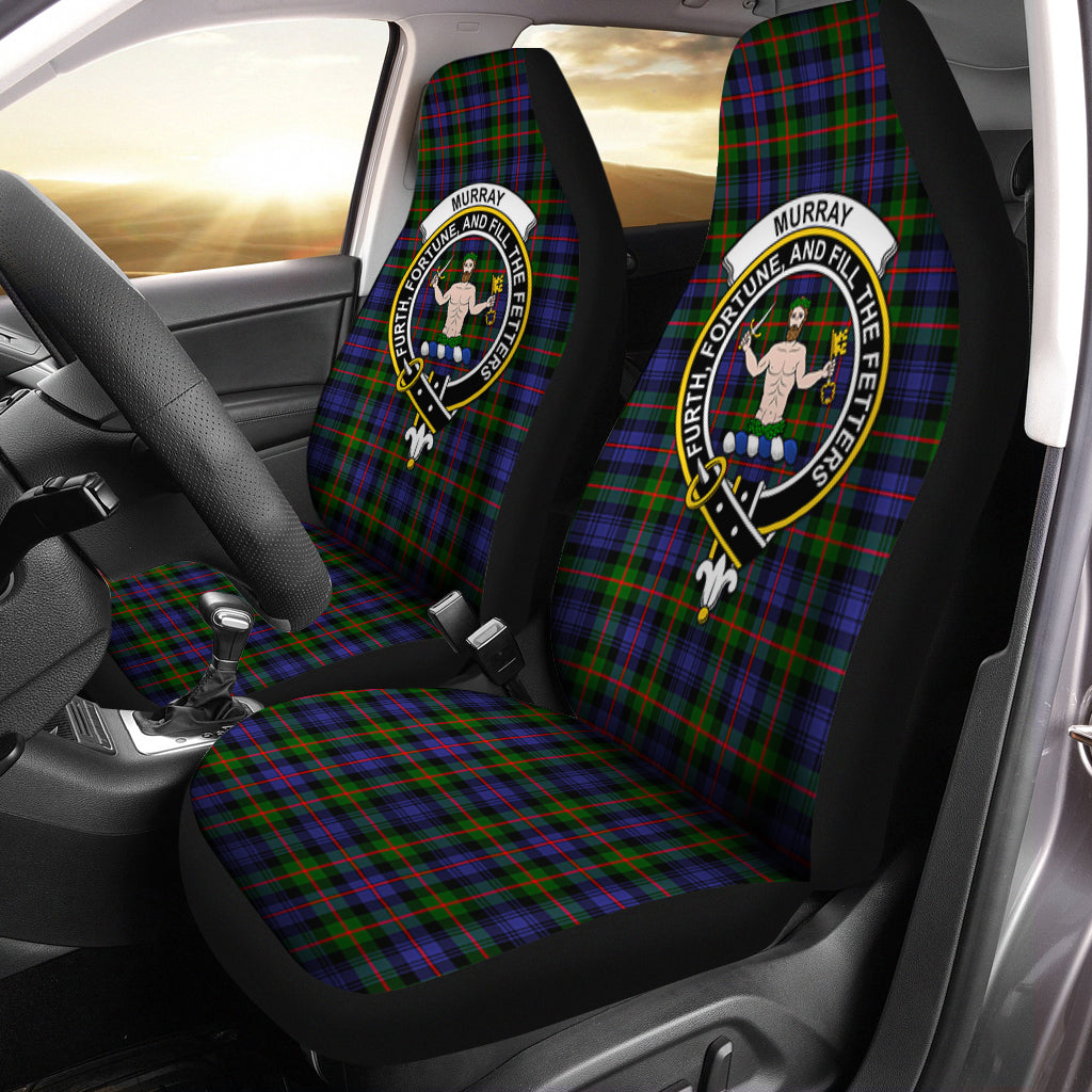 Murray of Atholl Modern Tartan Car Seat Cover with Family Crest One Size - Tartanvibesclothing