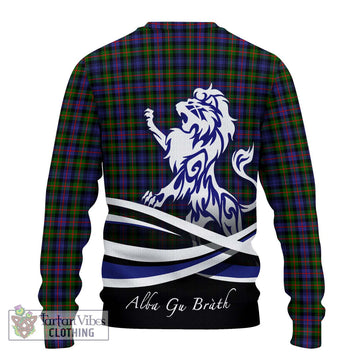 Murray of Atholl Modern Tartan Ugly Sweater with Alba Gu Brath Regal Lion Emblem