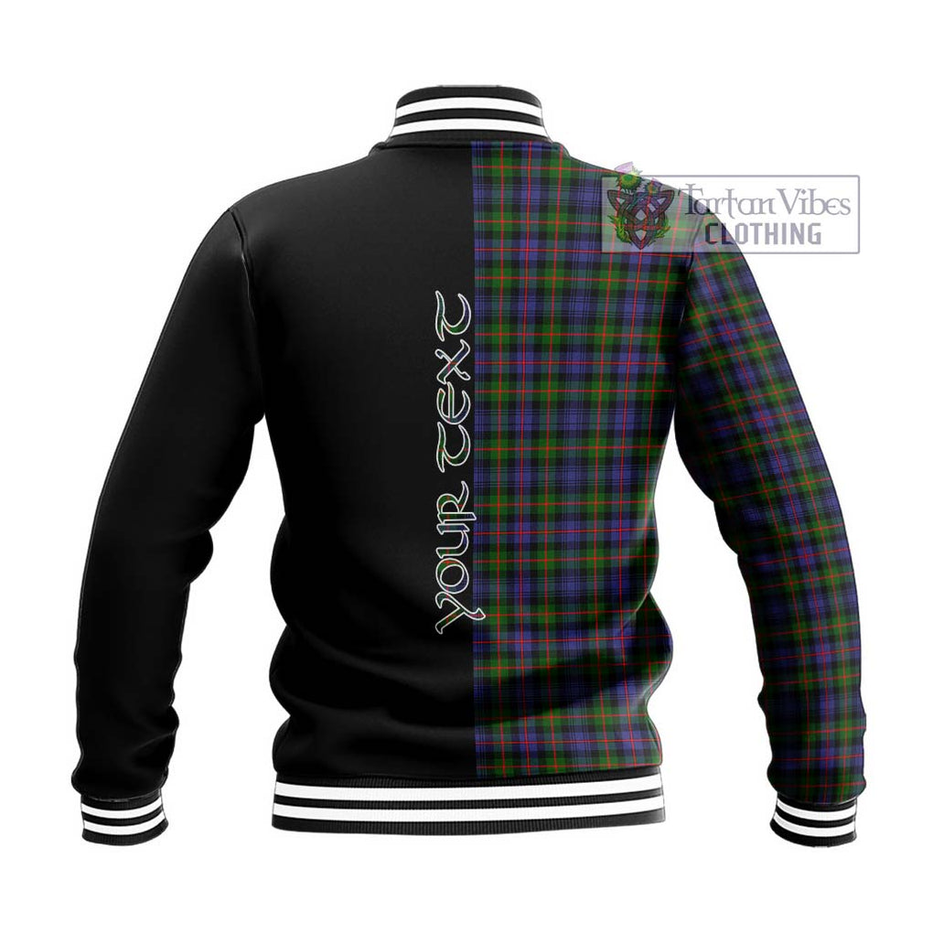 Murray of Atholl Modern Tartan Baseball Jacket with Family Crest and Half Of Me Style - Tartanvibesclothing Shop