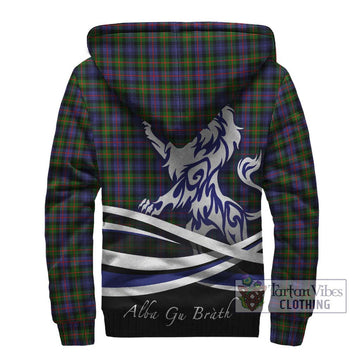 Murray of Atholl Modern Tartan Sherpa Hoodie with Alba Gu Brath Regal Lion Emblem