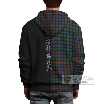 Murray of Atholl Modern Tartan Hoodie with Family Crest and Half Of Me Style