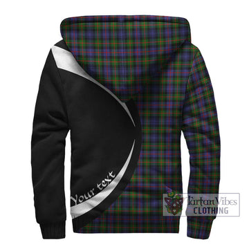 Murray of Atholl Modern Tartan Sherpa Hoodie with Family Crest Circle Style