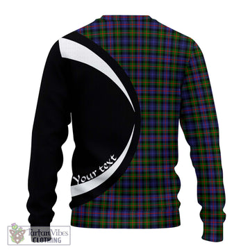 Murray of Atholl Modern Tartan Ugly Sweater with Family Crest Circle Style