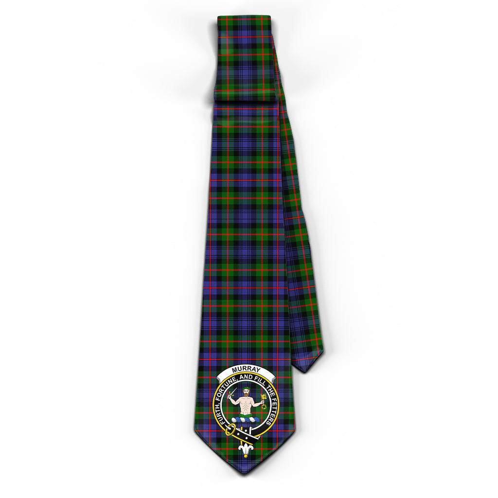 Murray of Atholl Modern Tartan Classic Necktie with Family Crest - Tartan Vibes Clothing