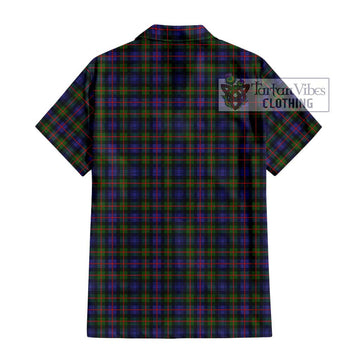 Murray of Atholl Modern Tartan Short Sleeve Button Shirt with Family Crest DNA In Me Style