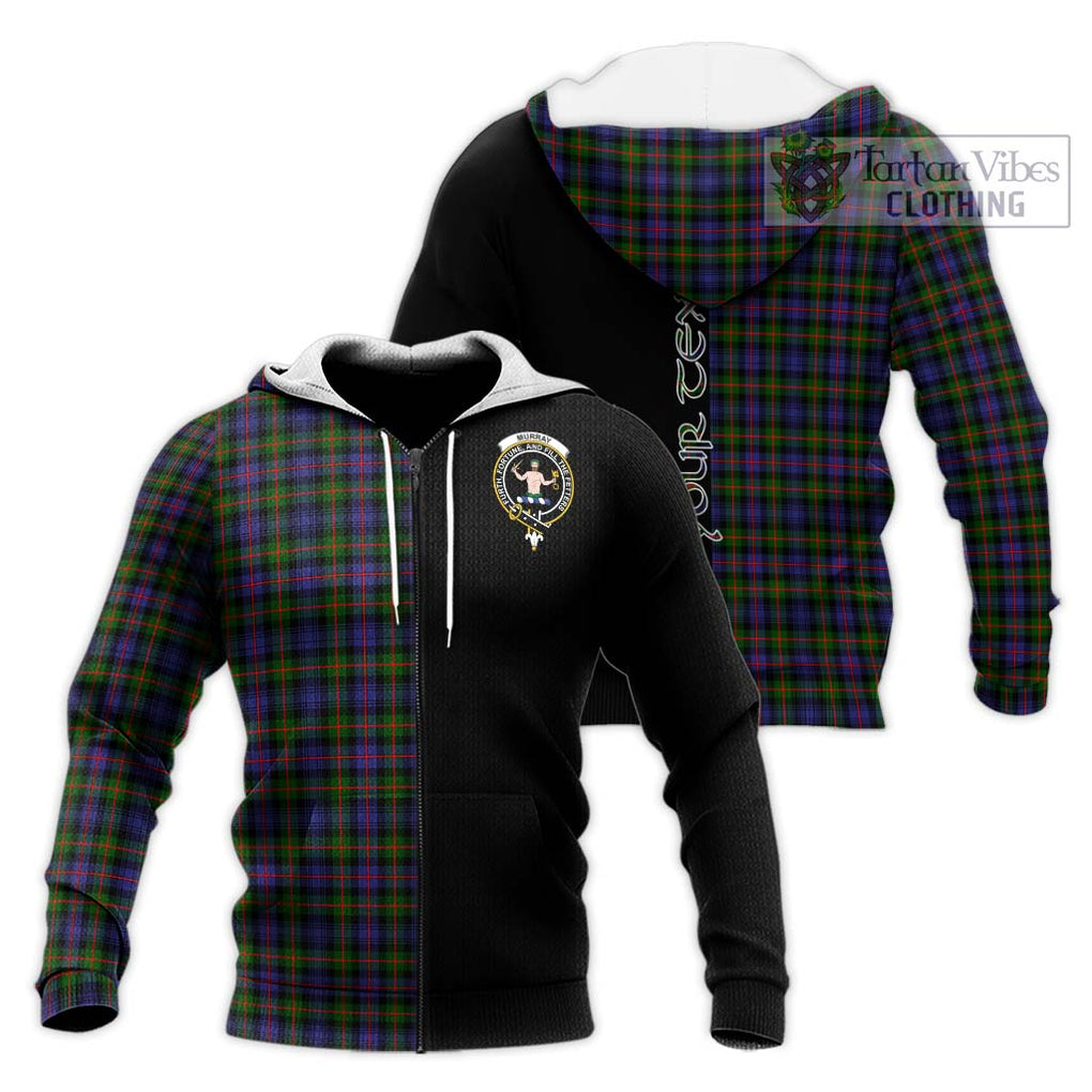 Murray of Atholl Modern Tartan Knitted Hoodie with Family Crest and Half Of Me Style Unisex Knitted Zip Hoodie - Tartanvibesclothing Shop