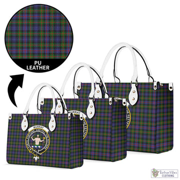 Murray of Atholl Modern Tartan Luxury Leather Handbags with Family Crest