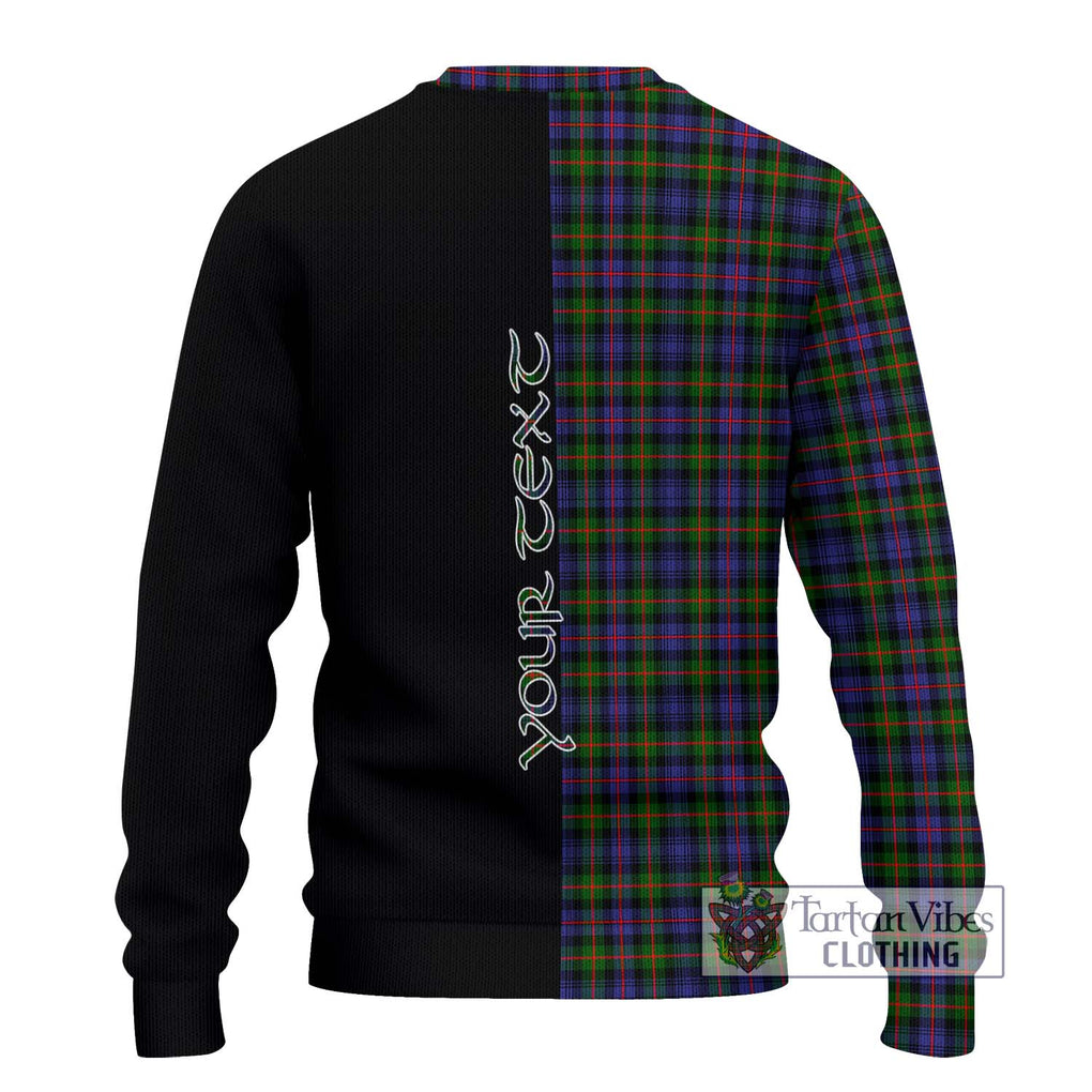 Murray of Atholl Modern Tartan Knitted Sweater with Family Crest and Half Of Me Style - Tartanvibesclothing Shop