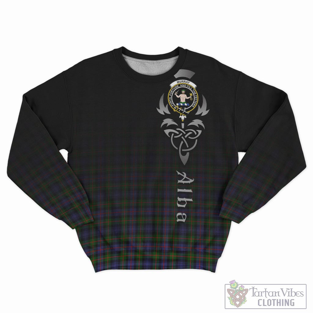 Tartan Vibes Clothing Murray of Atholl Modern Tartan Sweatshirt Featuring Alba Gu Brath Family Crest Celtic Inspired