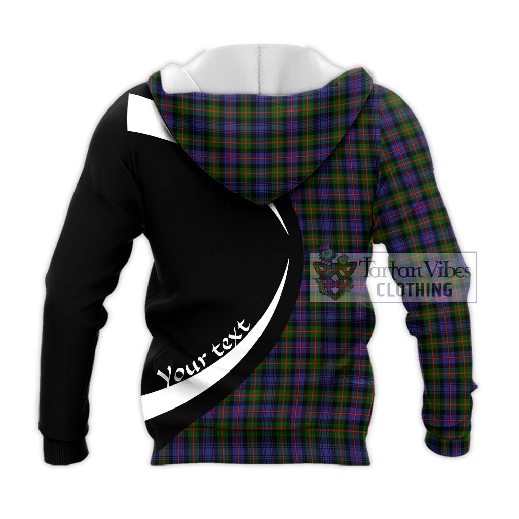 Murray of Atholl Modern Tartan Knitted Hoodie with Family Crest Circle Style - Tartan Vibes Clothing