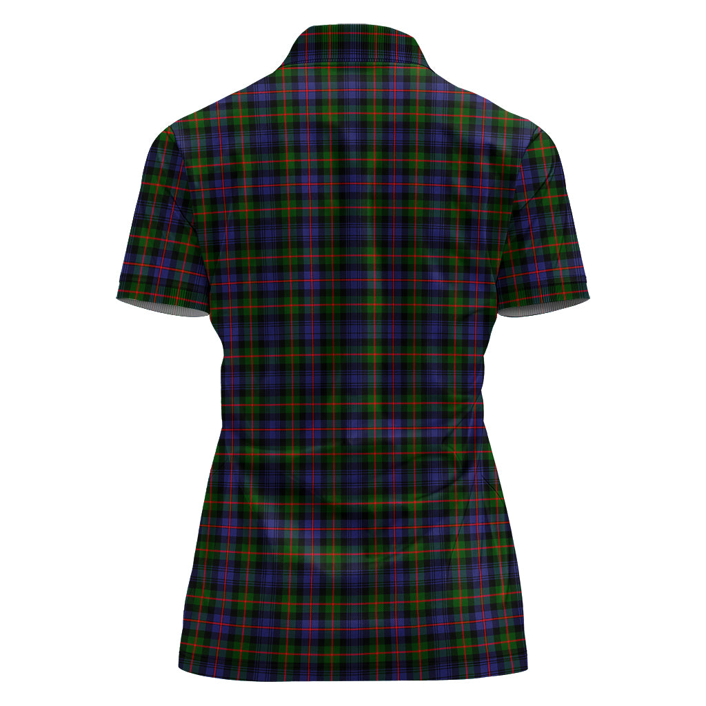 Murray of Atholl Modern Tartan Polo Shirt with Family Crest For Women - Tartan Vibes Clothing