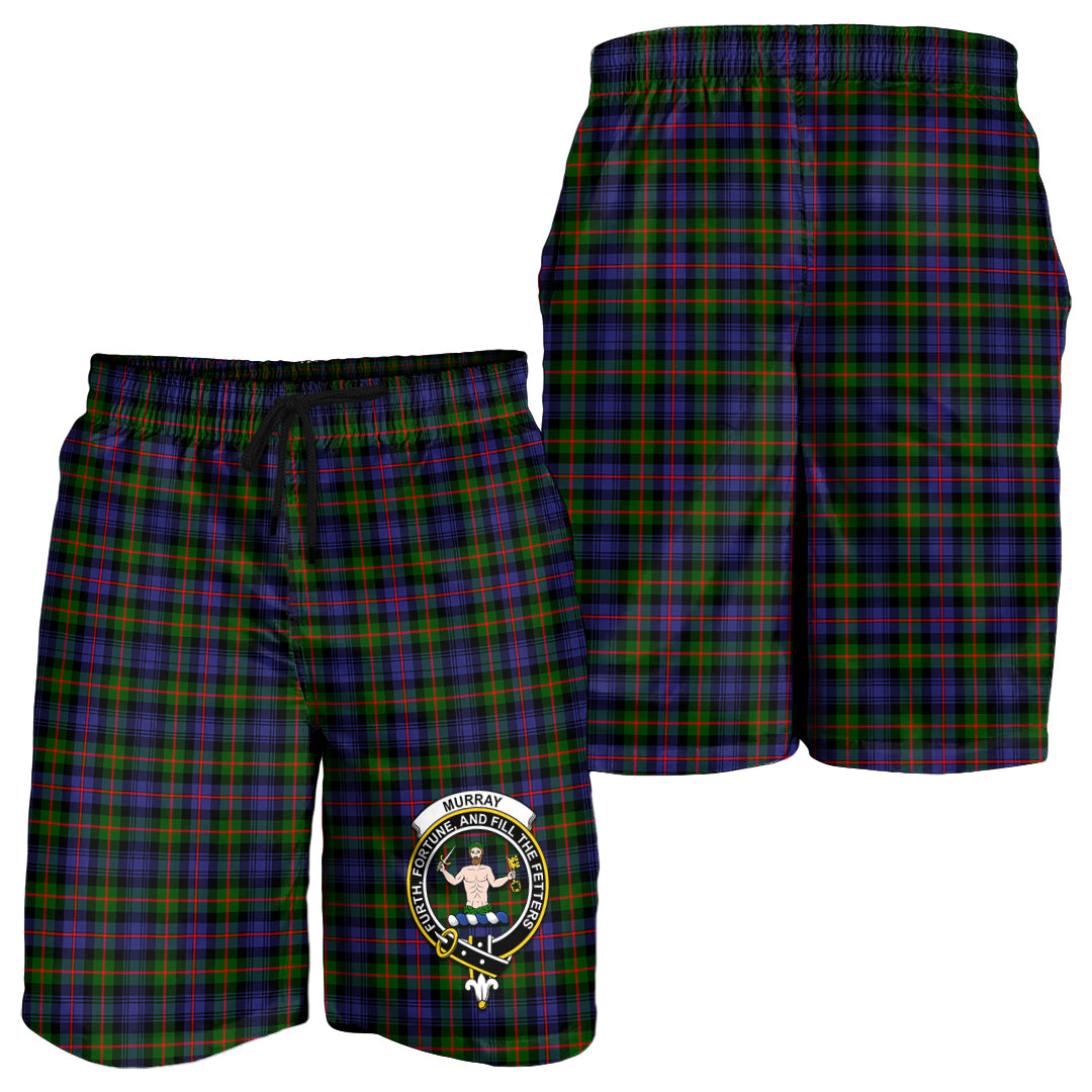 murray-of-atholl-modern-tartan-mens-shorts-with-family-crest