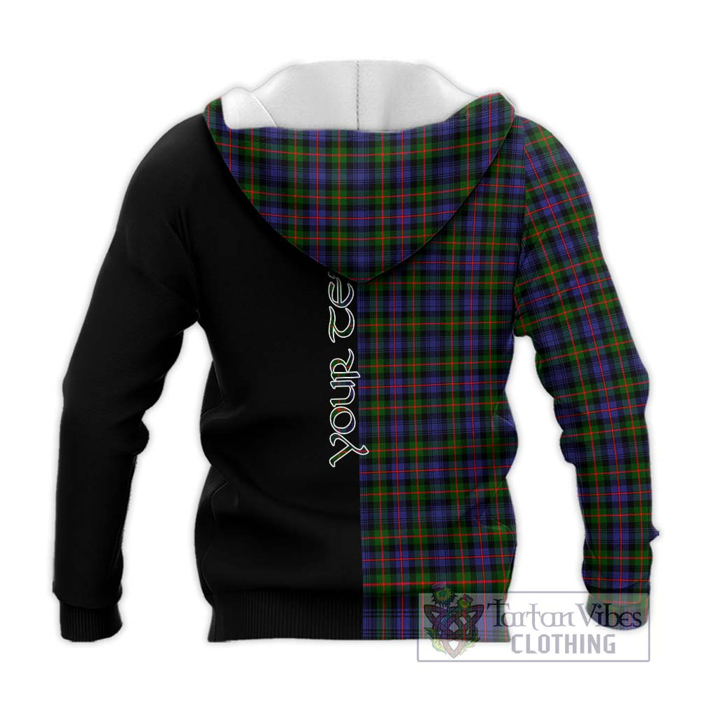 Murray of Atholl Modern Tartan Knitted Hoodie with Family Crest and Half Of Me Style - Tartanvibesclothing Shop