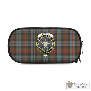 Murray of Atholl Weathered Tartan Pen and Pencil Case with Family Crest