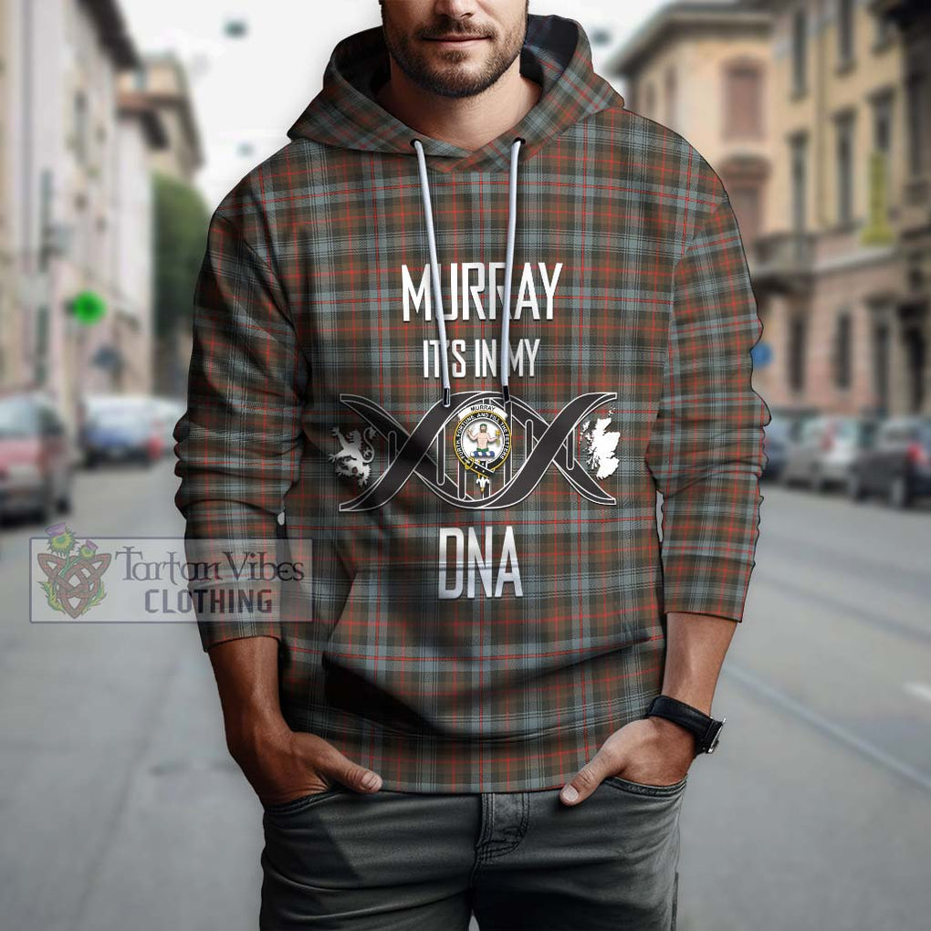 Murray of Atholl Weathered Tartan Hoodie with Family Crest DNA In Me Style Pullover Hoodie - Tartanvibesclothing Shop