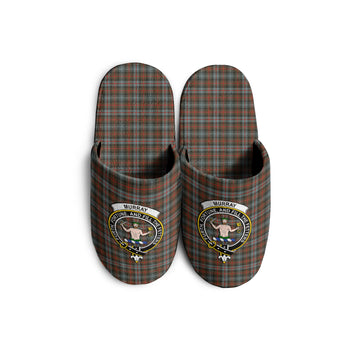 Murray of Atholl Weathered Tartan Home Slippers with Family Crest