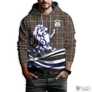 Murray of Atholl Weathered Tartan Hoodie with Alba Gu Brath Regal Lion Emblem