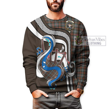 Murray of Atholl Weathered Tartan Sweatshirt with Epic Bagpipe Style