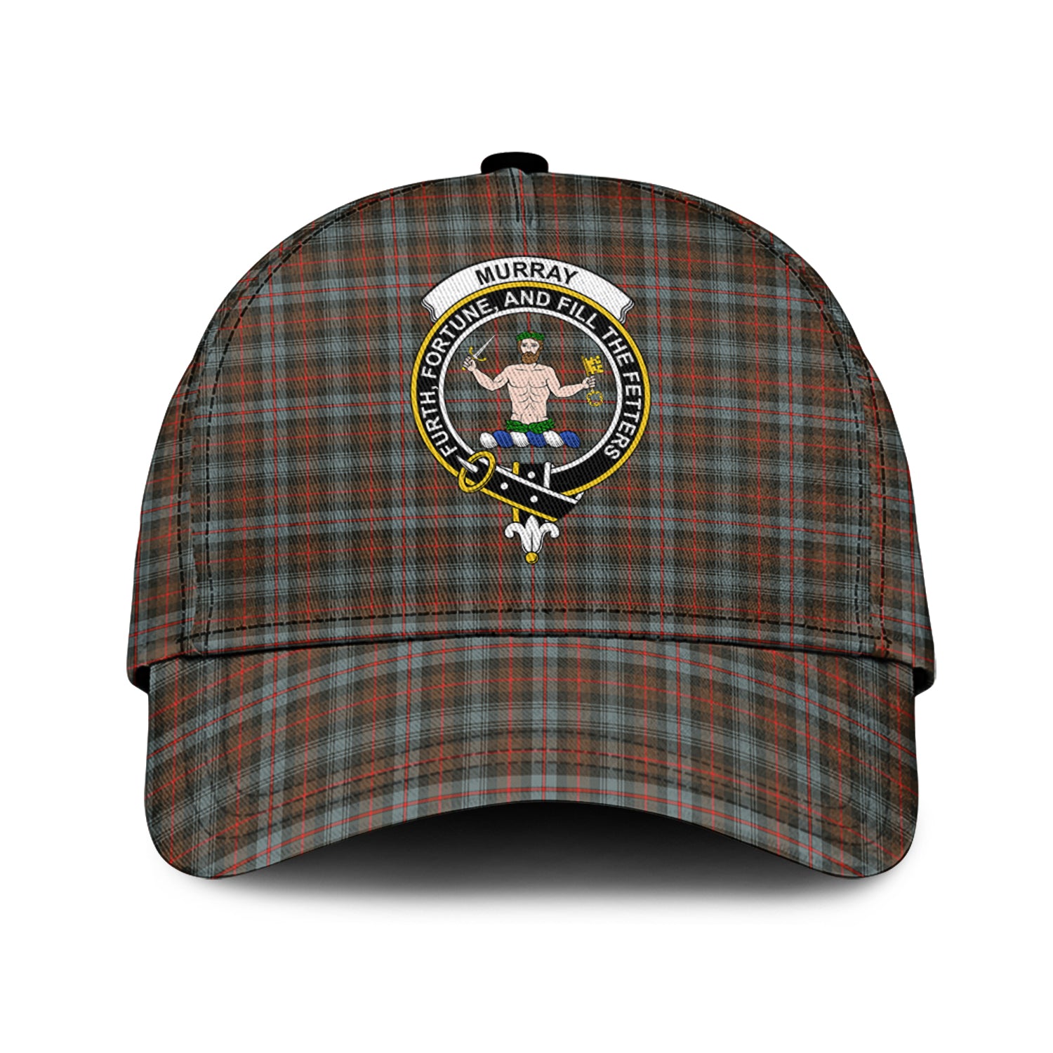 Murray of Atholl Weathered Tartan Classic Cap with Family Crest Classic Cap Universal Fit - Tartan Vibes Clothing