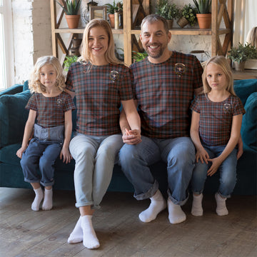 Murray of Atholl Weathered Tartan T-Shirt with Family Crest