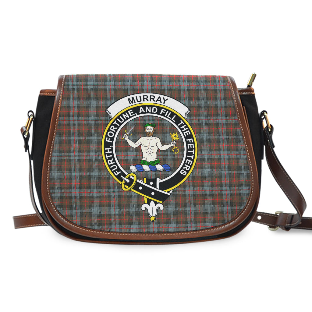 Murray of Atholl Weathered Tartan Saddle Bag with Family Crest - Tartan Vibes Clothing