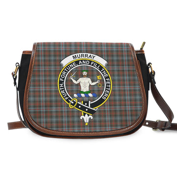 Murray of Atholl Weathered Tartan Saddle Bag with Family Crest