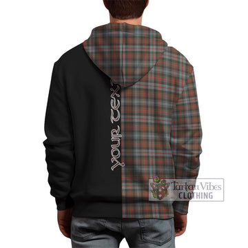 Murray of Atholl Weathered Tartan Hoodie with Family Crest and Half Of Me Style