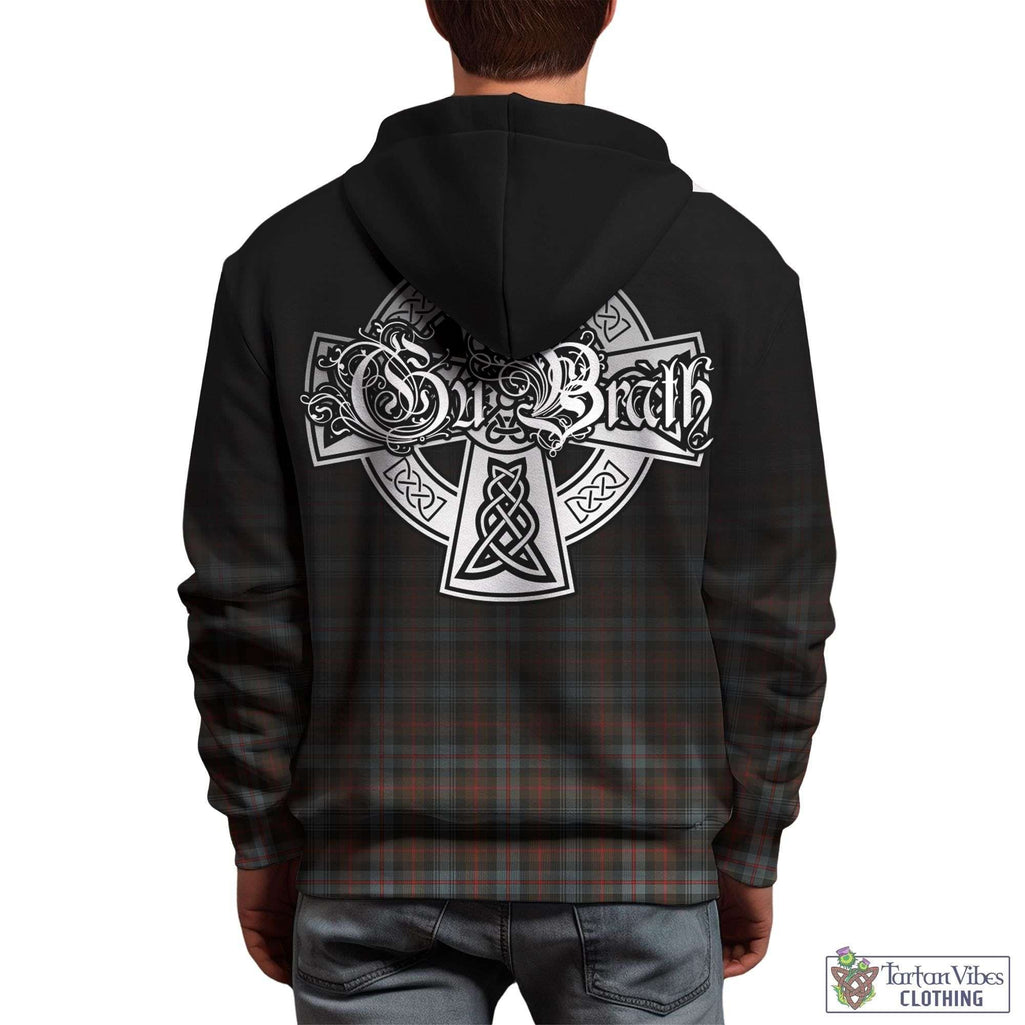 Tartan Vibes Clothing Murray of Atholl Weathered Tartan Hoodie Featuring Alba Gu Brath Family Crest Celtic Inspired