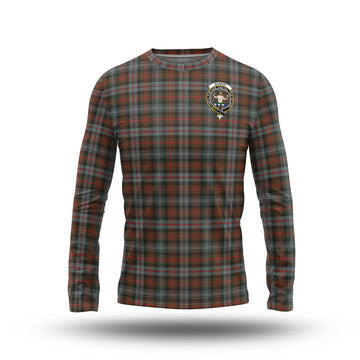 Murray of Atholl Weathered Tartan Long Sleeve T-Shirt with Family Crest