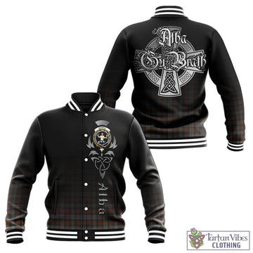 Murray of Atholl Weathered Tartan Baseball Jacket Featuring Alba Gu Brath Family Crest Celtic Inspired