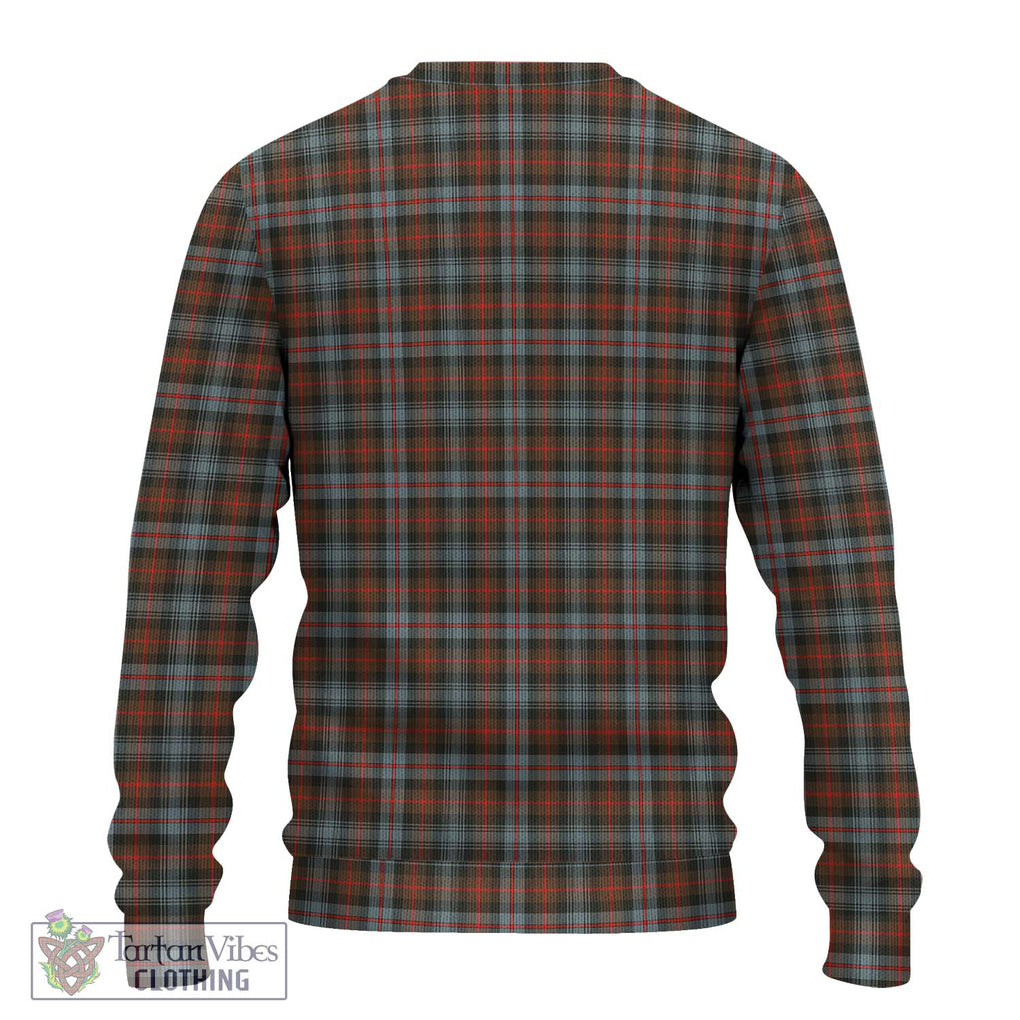 Murray of Atholl Weathered Tartan Knitted Sweater with Family Crest DNA In Me Style - Tartanvibesclothing Shop