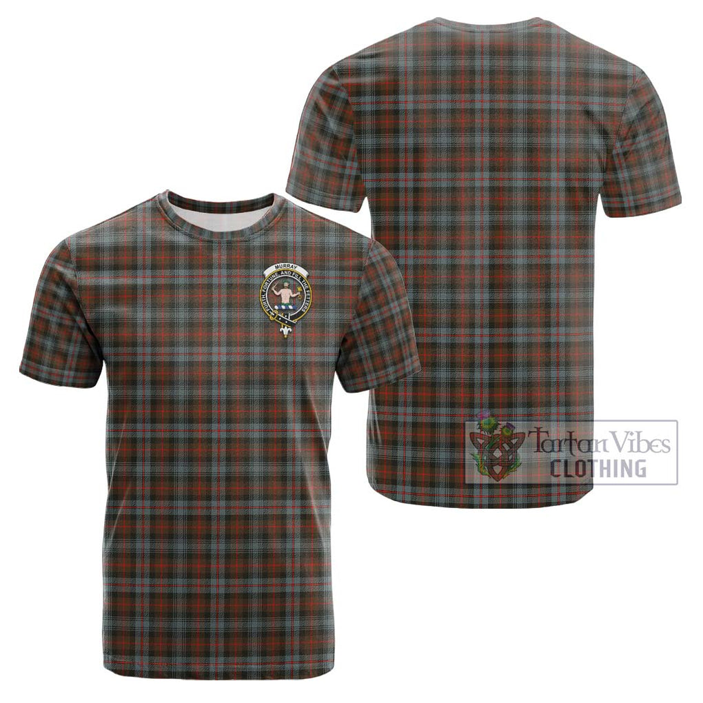 Murray of Atholl Weathered Tartan Cotton T-Shirt with Family Crest Kid's Shirt - Tartanvibesclothing Shop