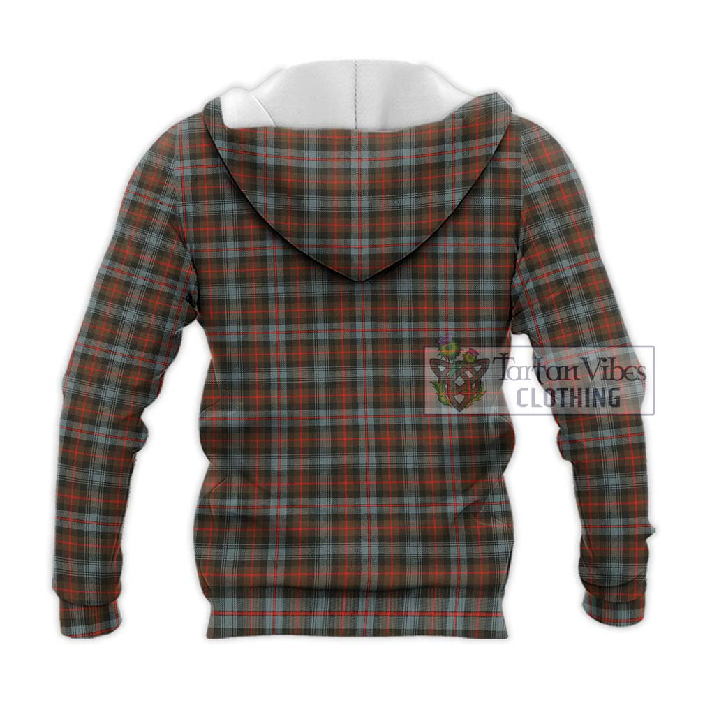 Murray of Atholl Weathered Tartan Knitted Hoodie with Family Crest DNA In Me Style - Tartanvibesclothing Shop