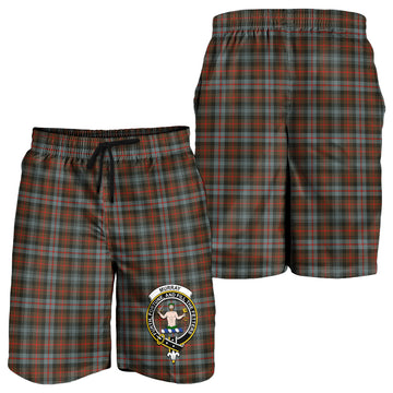 Murray of Atholl Weathered Tartan Mens Shorts with Family Crest