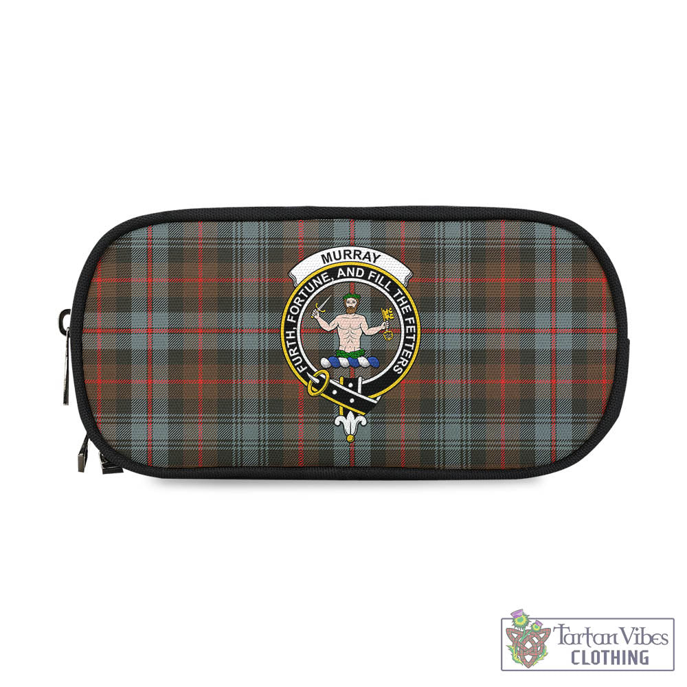 Tartan Vibes Clothing Murray of Atholl Weathered Tartan Pen and Pencil Case with Family Crest