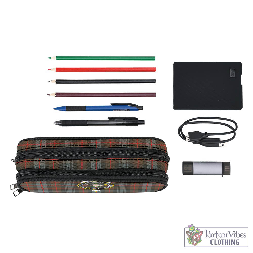 Tartan Vibes Clothing Murray of Atholl Weathered Tartan Pen and Pencil Case with Family Crest