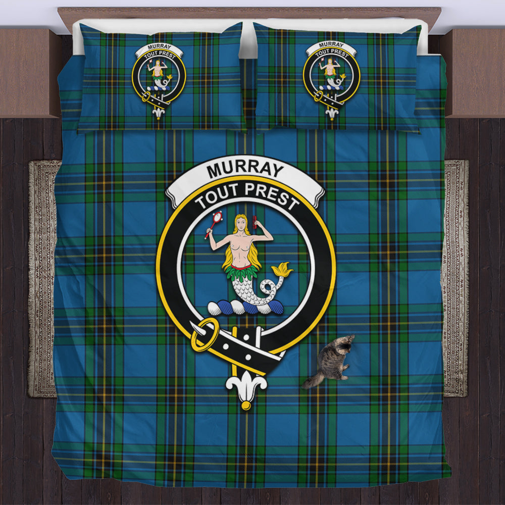 Murray of Elibank Tartan Bedding Set with Family Crest US Bedding Set - Tartan Vibes Clothing